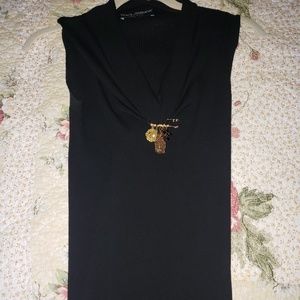 Dolce and Gabbana black sleeveless sweater